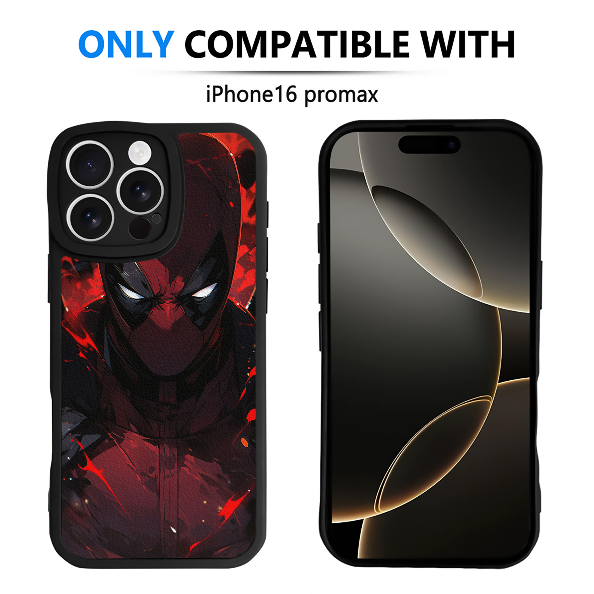 （画像用） Deadpool デッドプール 【iPhone 16シリーズ対応】シリコンスマホケース（レザー調） 材質：シリコン